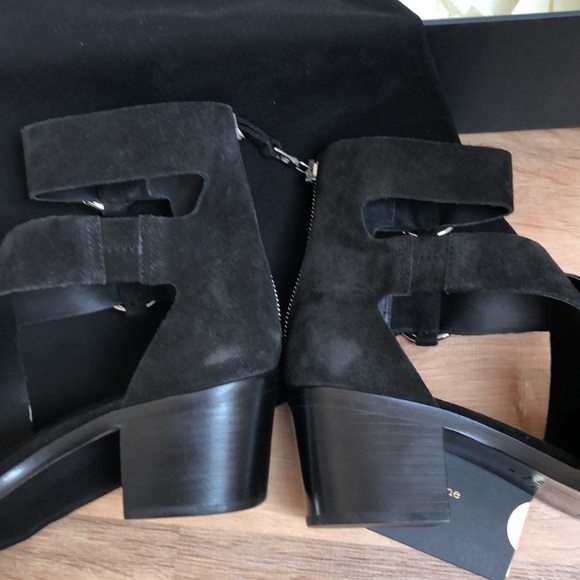 rag & bone Mari Heeled Sandal Black Suede Size 8 - Picture 8 of 9